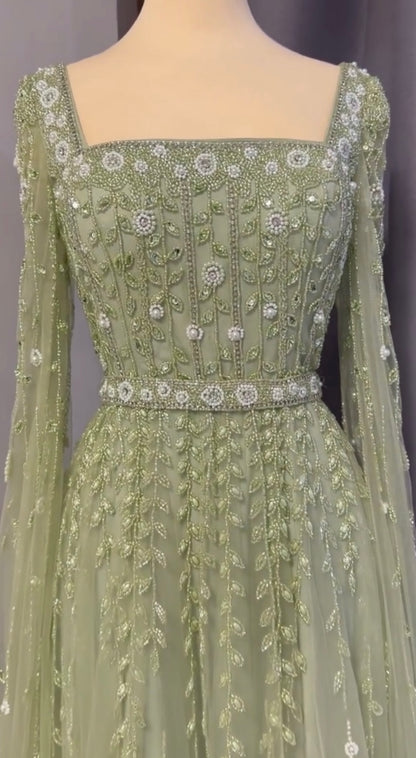 64: Green Formal Dress (10-12)